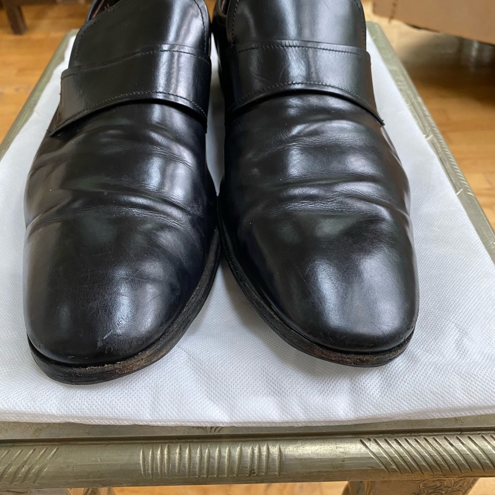 Ferragamo loafers in high grain black leather. Size 13 - Picture 4 of 6